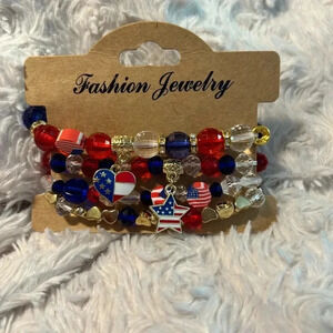 Set of 4 bracelets 4th‎ of July style